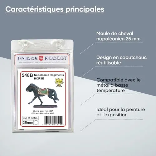 Prince August Hobby PA548B moule à couler cheval dragoons officiers 25 mm