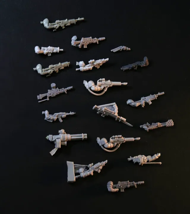 BROTHER VINNI Broken miniature Bits - Guns, Rifles rabiots résine 28 mm