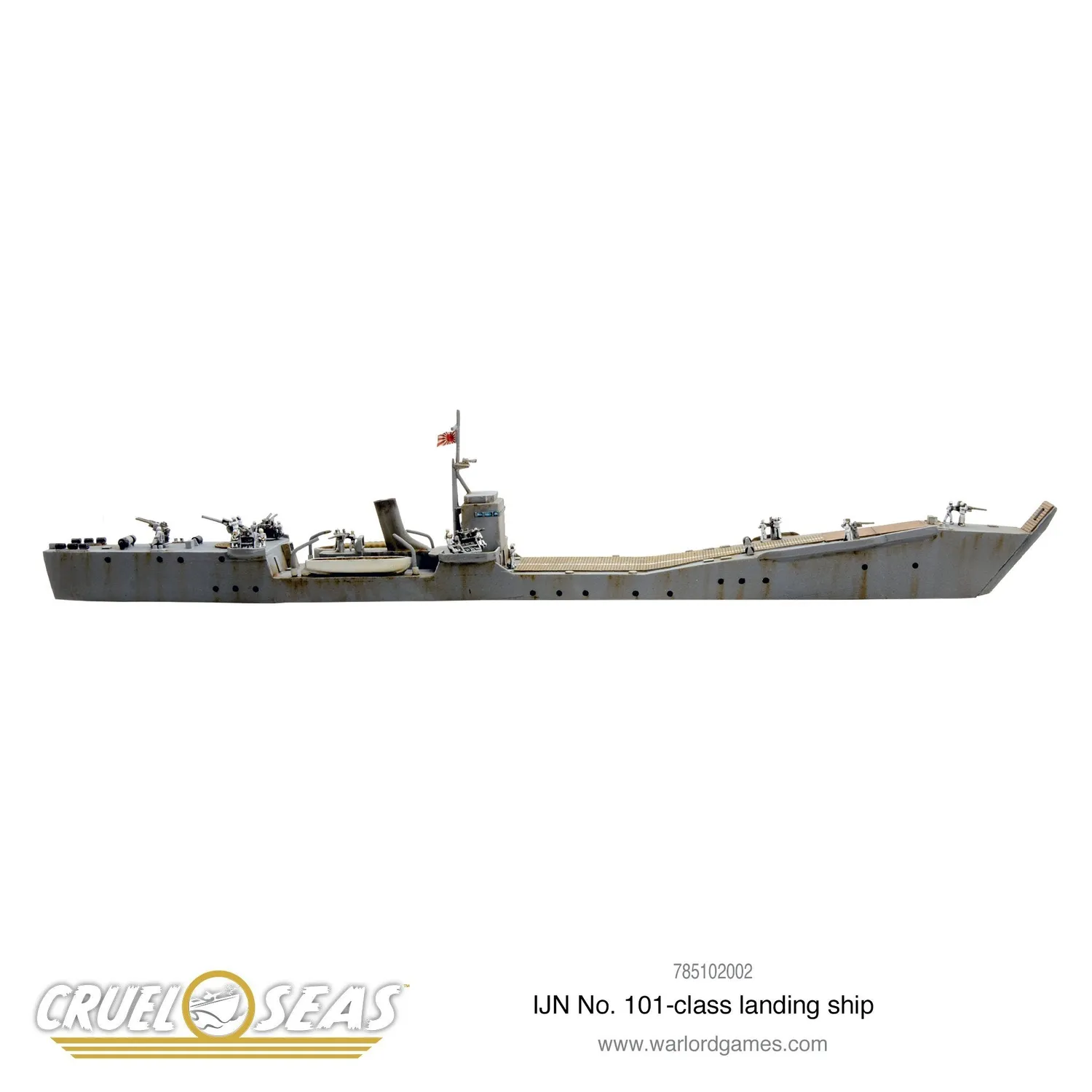 Bolt Action Cruel Seas Imperial Japanese Navy No. 103-class landing ship navire de débarquement métal