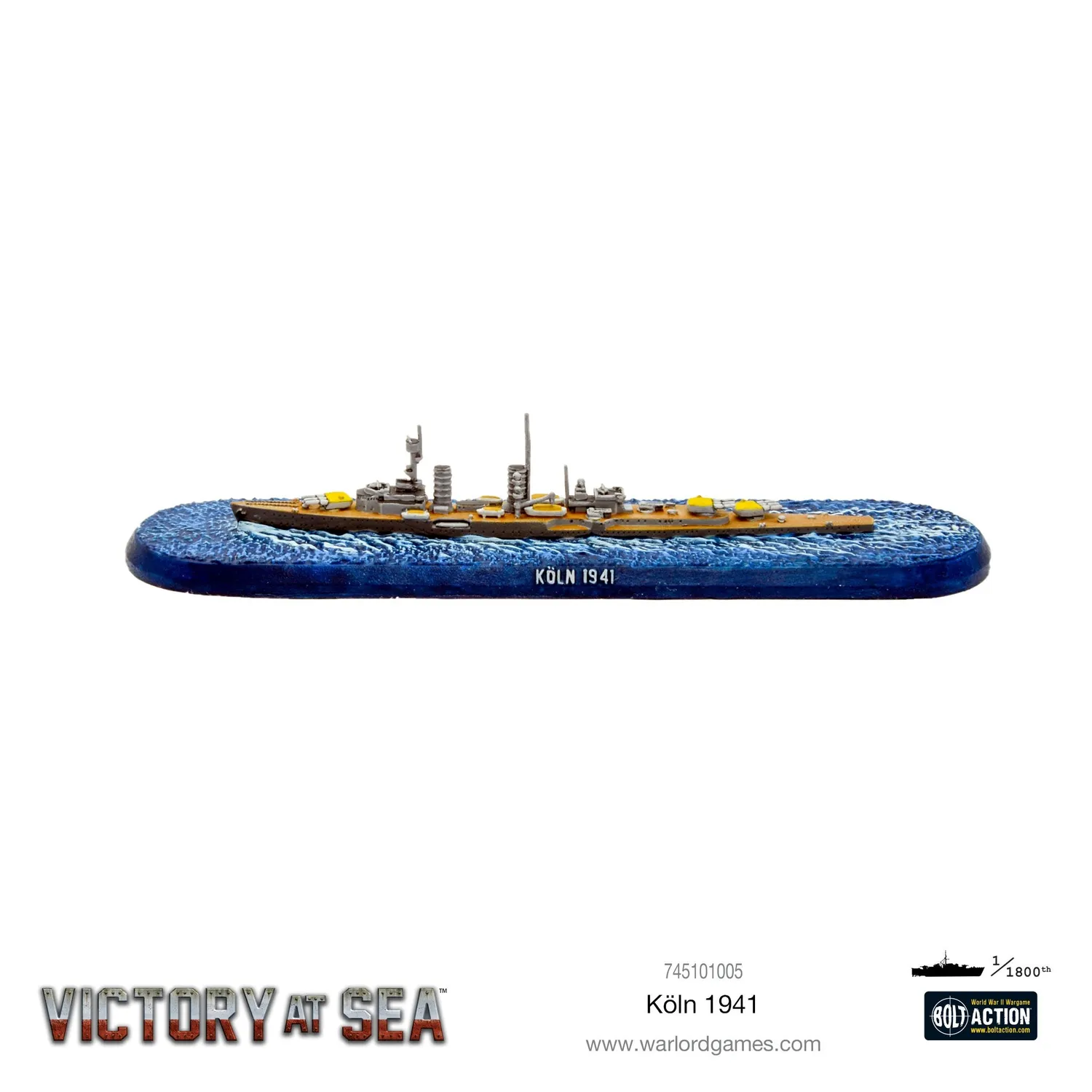 Bolt Action Victory at Sea Köln navire miniature Kriegsmarine
