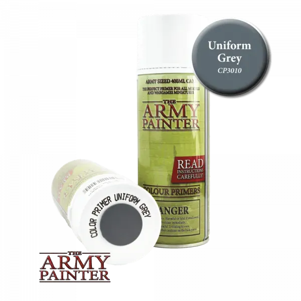 Army Painter Colour Primer Uniform Grey bombe peinture grise