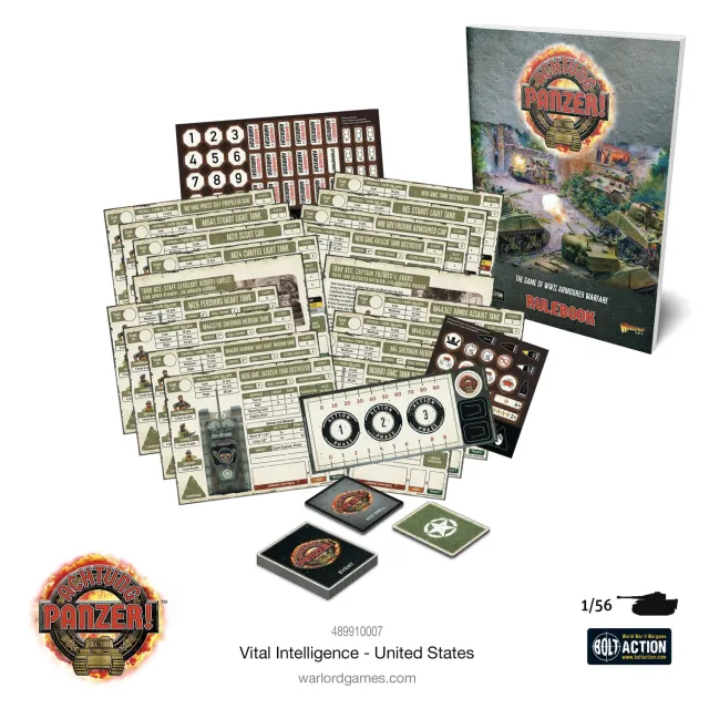 Warlord Games Achtung Panzer Vital Intelligence USA livre cartes