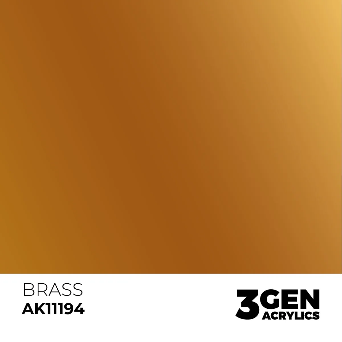 AK Interactive Brass 3Gen peinture métallique laiton 17ml