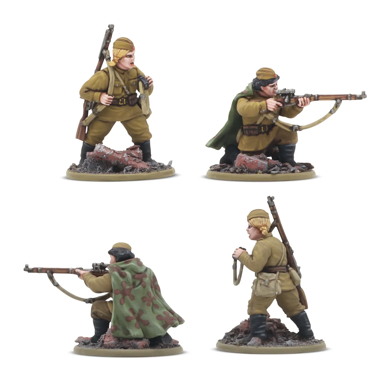 Bolt Action Soviet Army Infantry Platoon boîte 30 figurines été