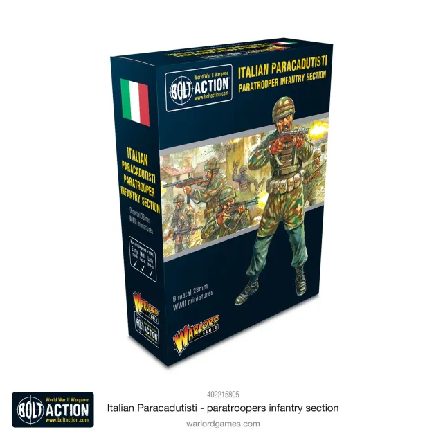 Bolt Action Italian Paracadutisti paratrooper infantry section figurines métal