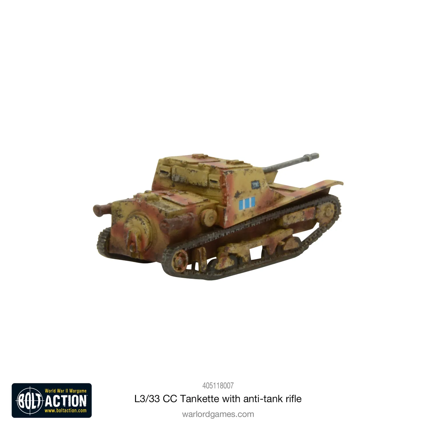 Bolt Action L3/33 CC Tankette canon antichar résine