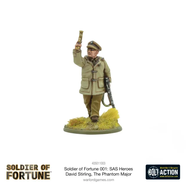 Bolt Action Soldier of Fortune 001 SAS Heroes David Stirling figurine métal