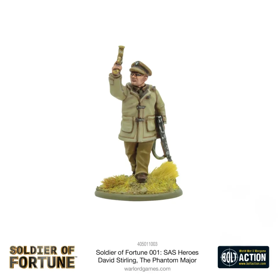 Bolt Action Soldier of Fortune 001 SAS Heroes David Stirling figurine métal