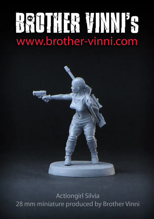 Brother Vinni Silvia figurine résine 28 mm soldat femme