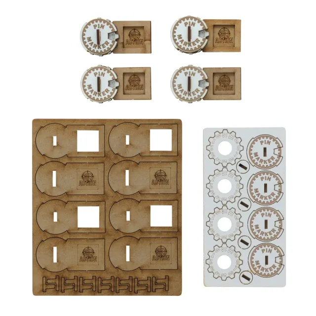 Bolt Action MDF Unit Pin Markers marqueurs de pin 4 pièces