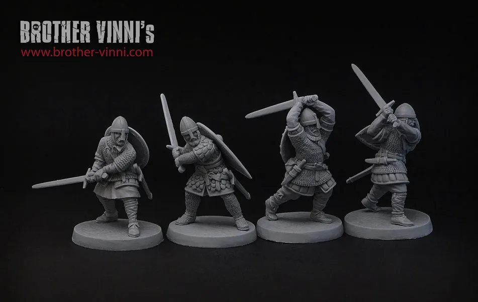 Brother Vinni SAGA Norman Knights figurines 28mm x4