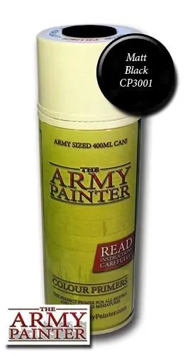 Army Painter Matt Black bombe primer peinture noir mat