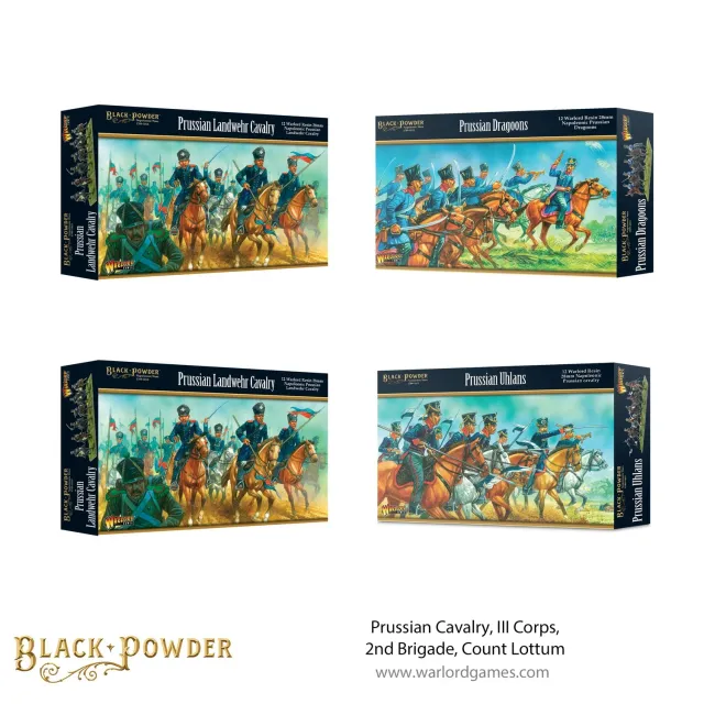 Bolt Action Black Powder Prussian Cavalry III Corps 2nd Brigade Count Lottum figurines résine