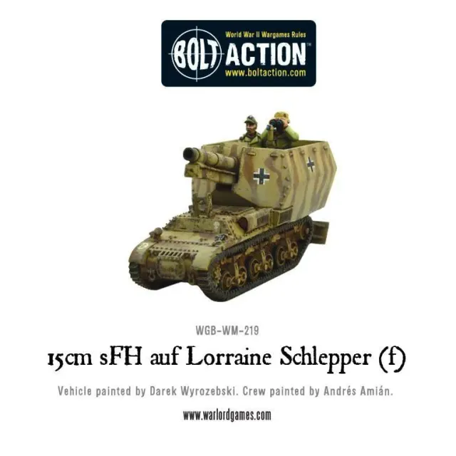 Bolt Action 15cm sFH Lorraine Schlepper canon automoteur
