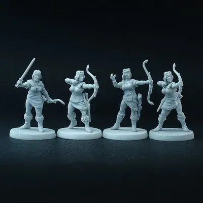 Brother Vinni Female Archers figurine 28 mm celtique lot 4