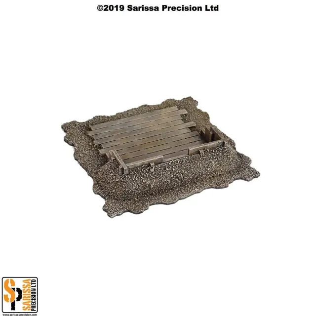 Bolt Action Terrain Earthwork Redoubt Set décor MDF amovible
