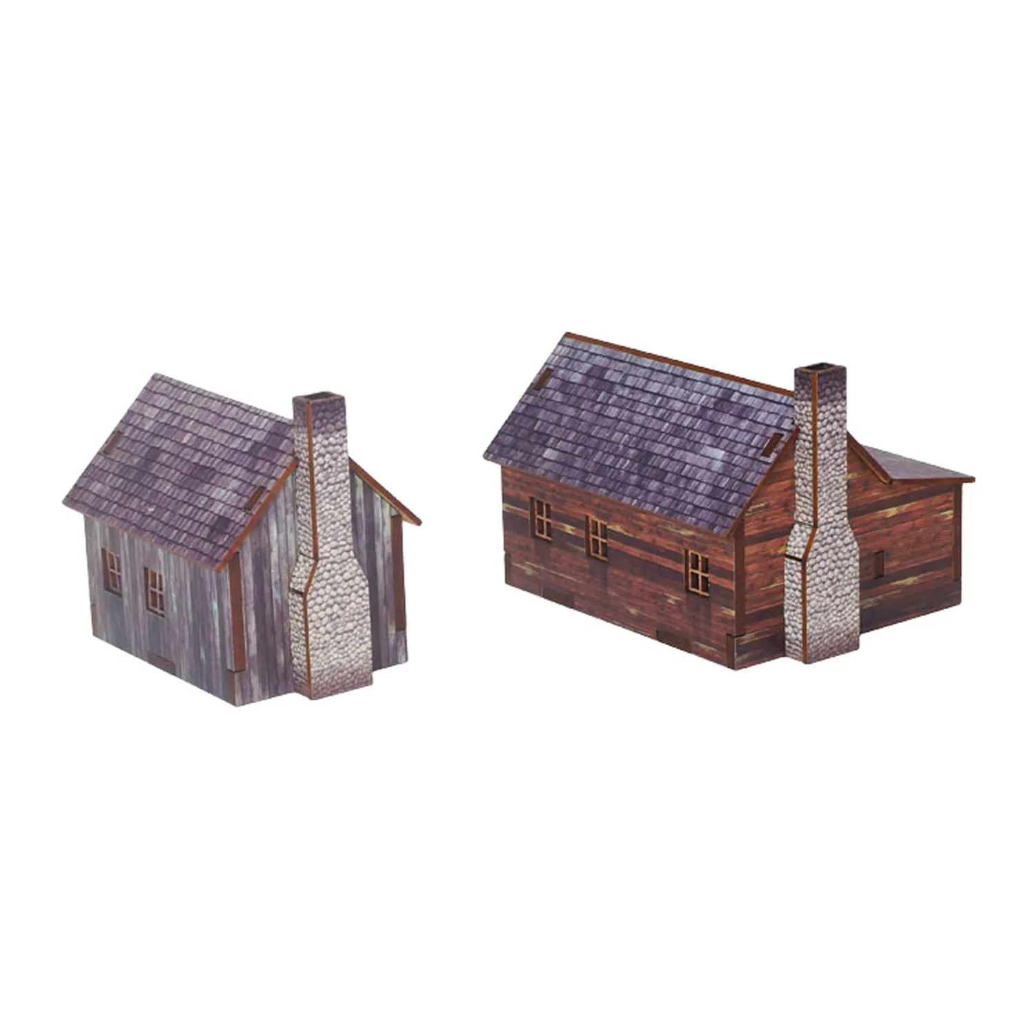 Bolt Action Epic Battles American Houses maisons prépeintes 4 pièces MDF