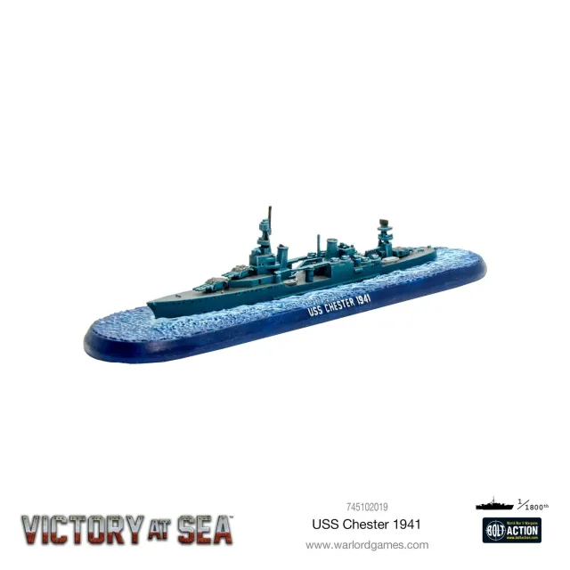 Warlord Games Victory at Sea USS Chester navire résine métal
