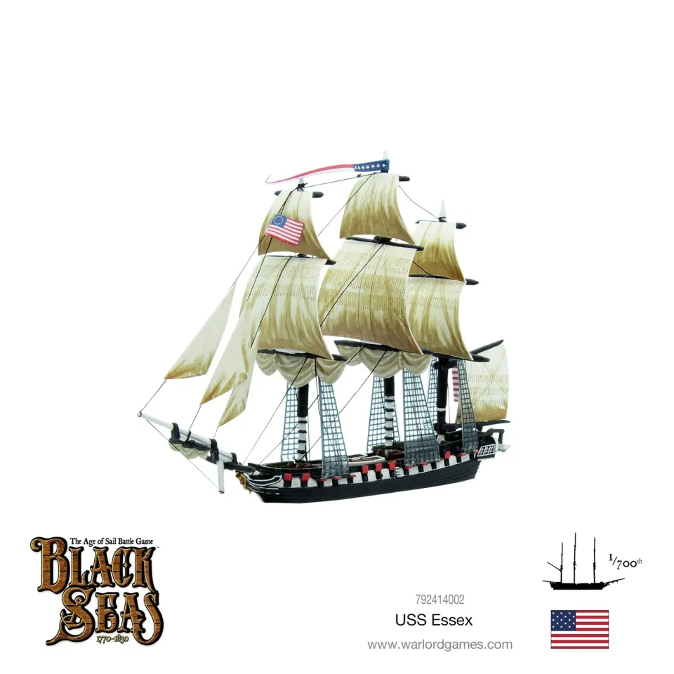 Bolt Action Black Seas USS Essex frégate miniature