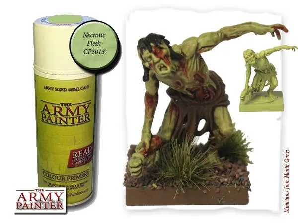 The Army Painter Colour Primer Necrotic Flesh bombe peinture chair