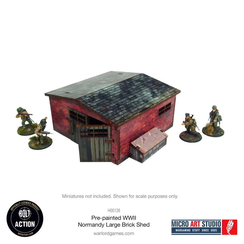 Bolt Action Normandy Large Brick Shed décor prépeint brique