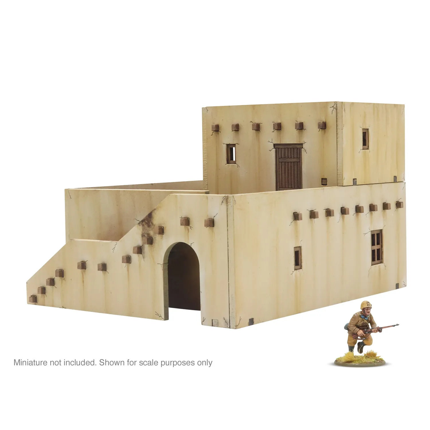 Bolt Action Adobe Building bâtiment de décor MDF désert