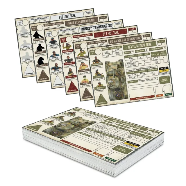 Bolt Action Achtung Panzer! Allies Card Pack cartes x42