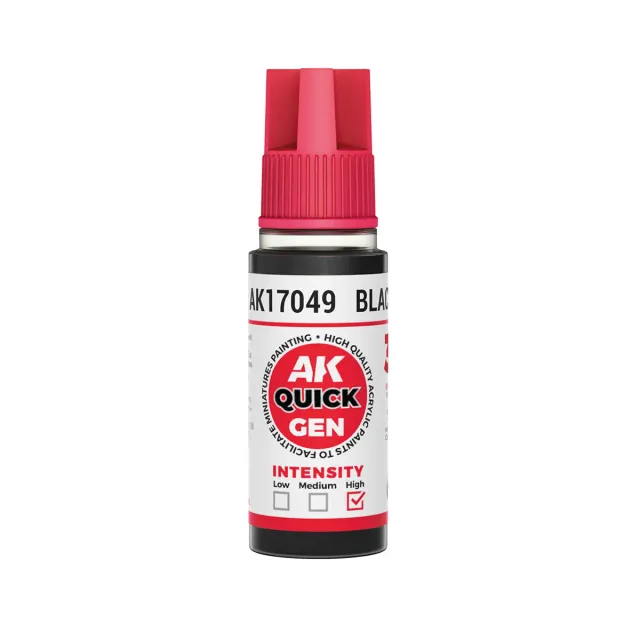 AK Interactive Quick Gen Black peinture 18 ml noir