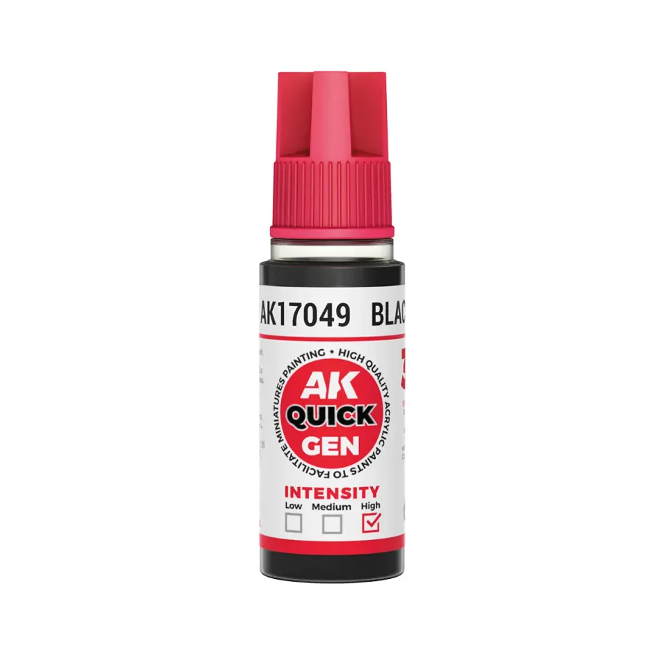 AK Interactive Quick Gen Black peinture 18 ml noir