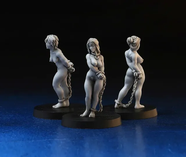 Brother Vinni esclaves enchaînées lot 3 figurines 28mm