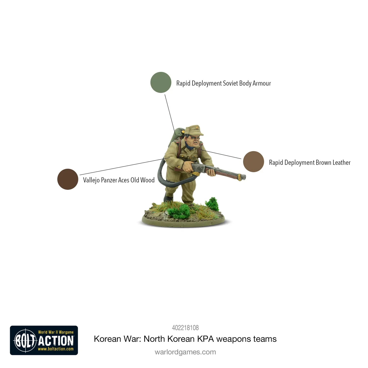 Bolt Action Korean War North Korean KPA weapons teams équipes d'armes