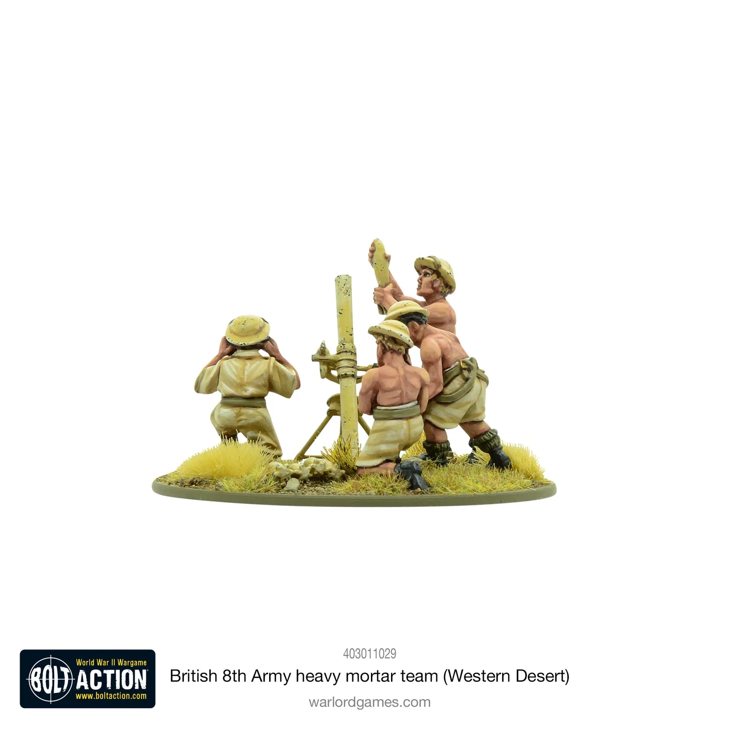 Warlord Games Bolt Action 8th Army mortier lourd figurines métal