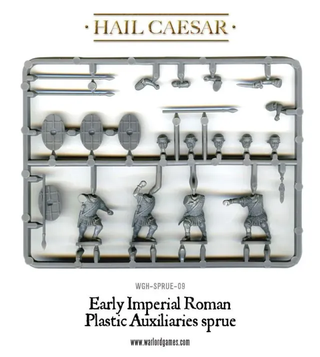 Warlord Games SPQR Imperial Roman Auxiliaries Sprue grappe plastique 4 figurines