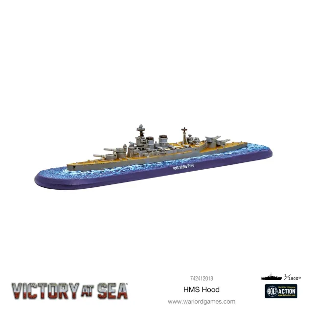 Victory at Sea HMS Hood cuirassé Royal Navy résine