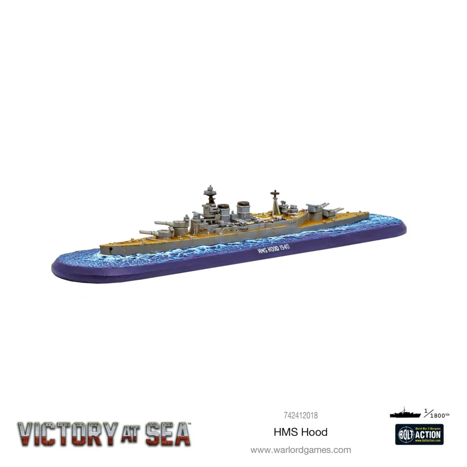 Victory at Sea HMS Hood cuirassé Royal Navy résine