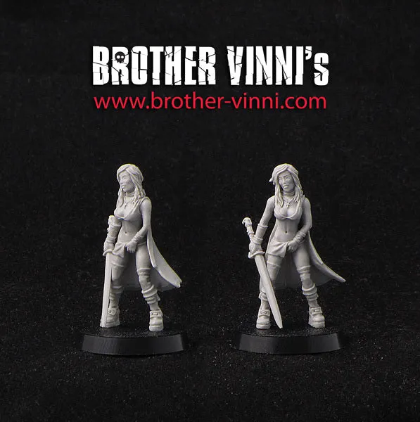 Brother Vinni Amazon figurine résine 28mm guerrière épée