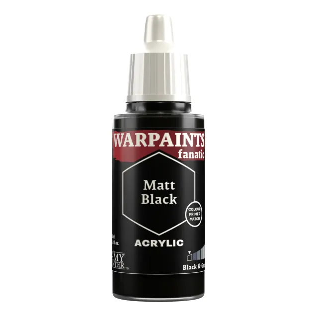 Warpaints Fanatic Matt Black peinture acrylique 18 ml