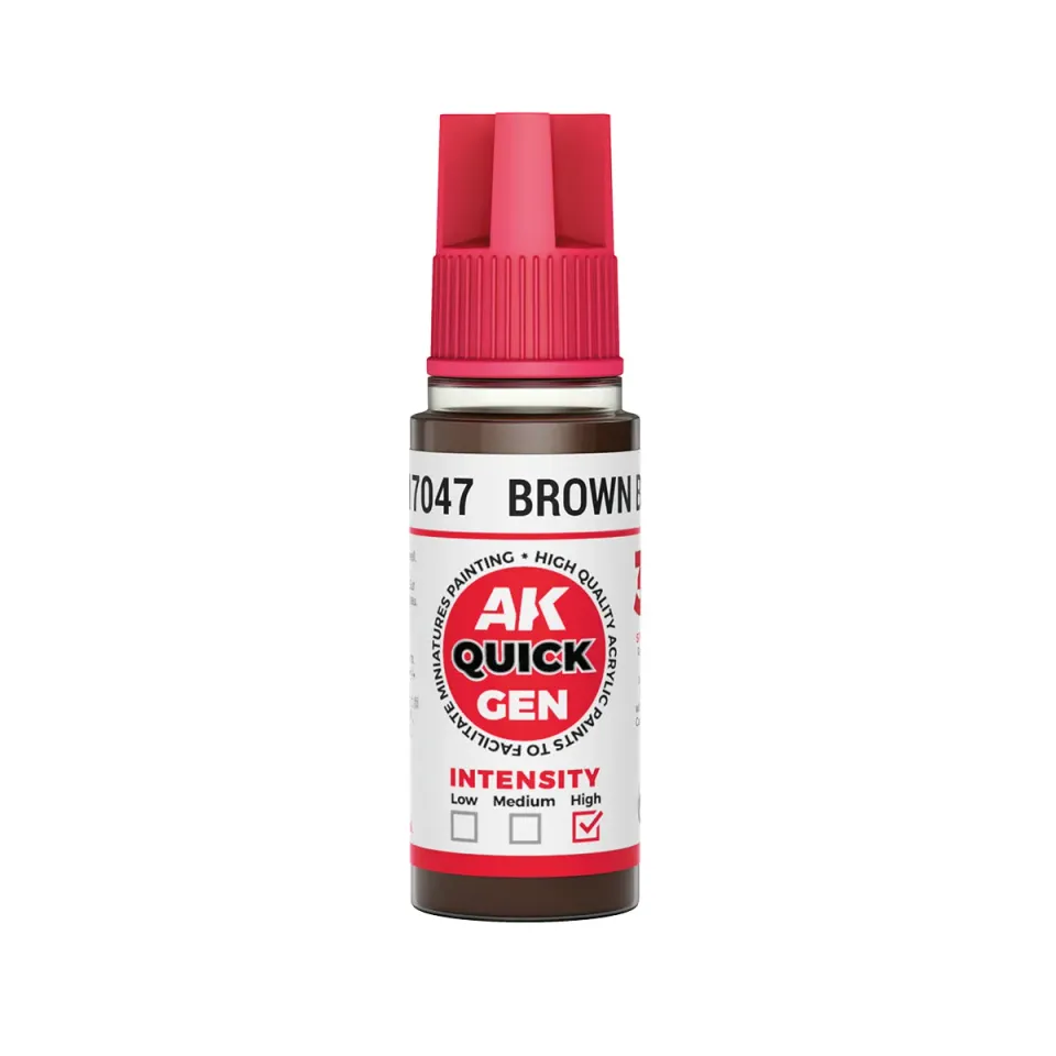 AK Interactive QuickGen Brown Black peinture 18ml brun noir