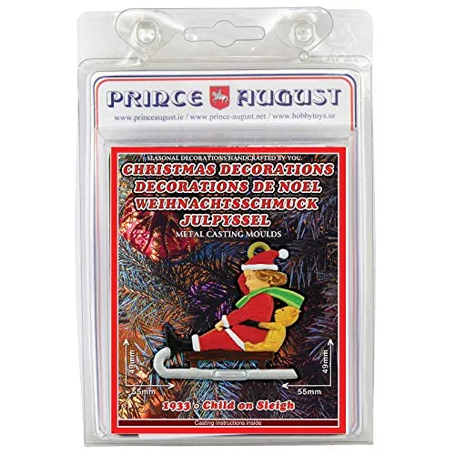 Prince August PA1933 moule décoration enfant Noël traîneau suspendue
