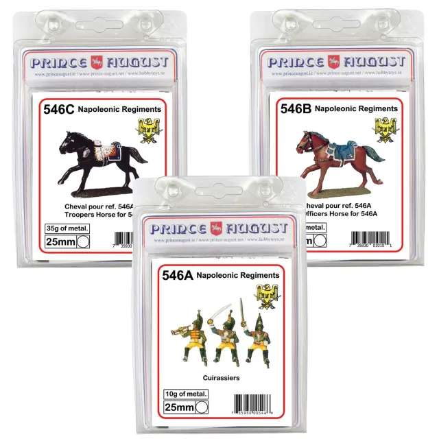 Prince August PA546 Cuirassiers Français Lot 3 moules 25mm