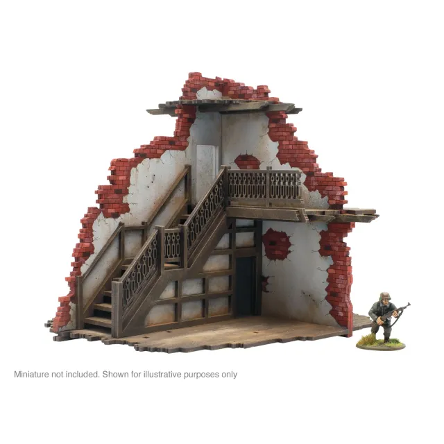 Bolt Action City in Ruins bâtiment 2 étages intérieur escalier MDF
