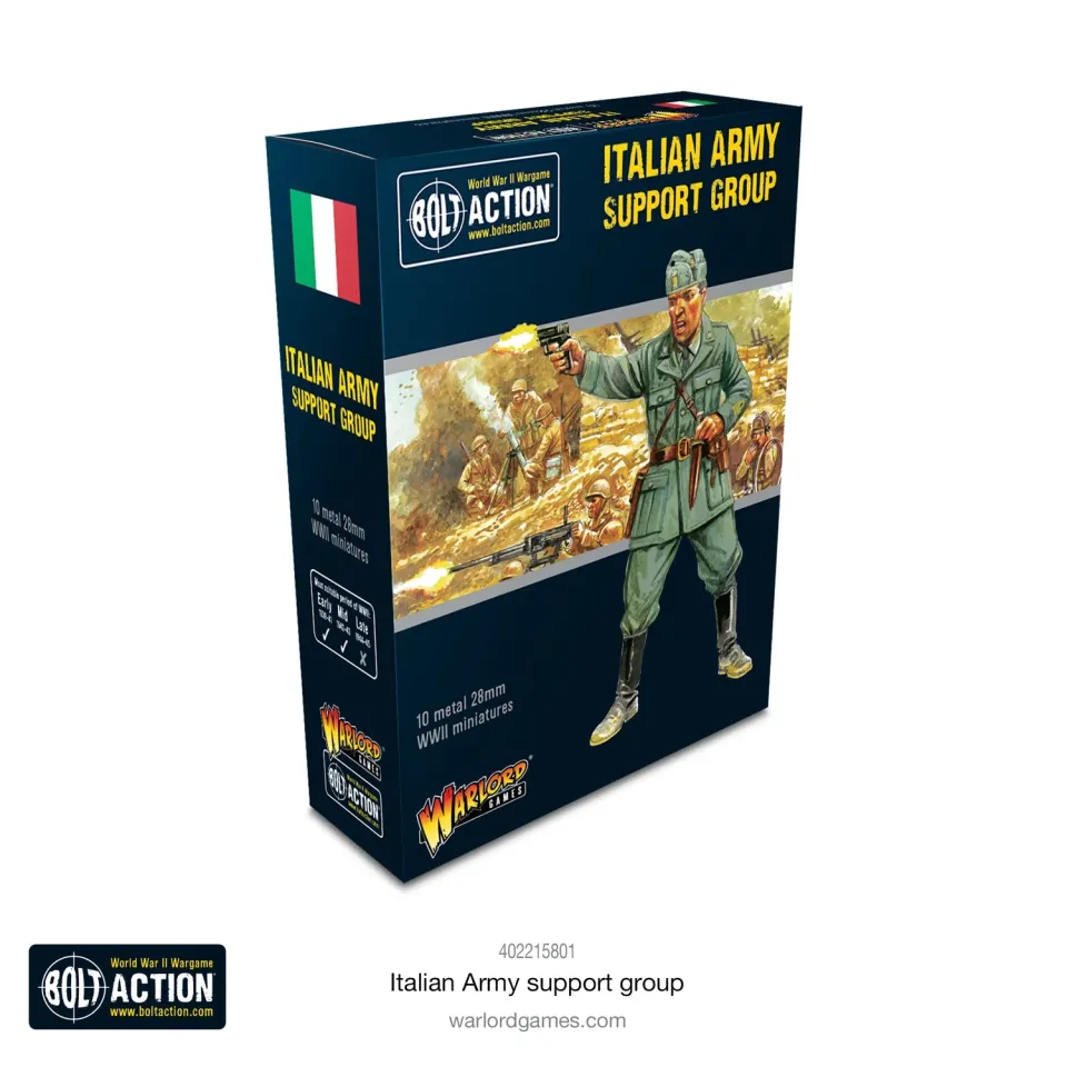 Bolt Action Italian Army Support Group figurines métal 28mm