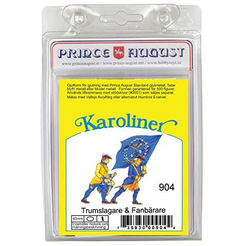 Prince August Karoliner Tambour Porte-Drapeau PAS904 moule 40mm métal
