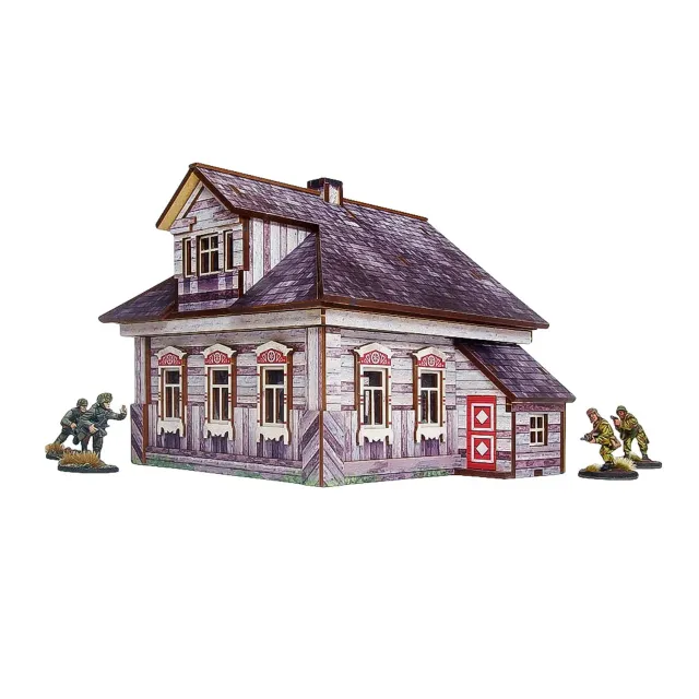 Bolt Action Ostfront Village dacha blanche décor prépeint