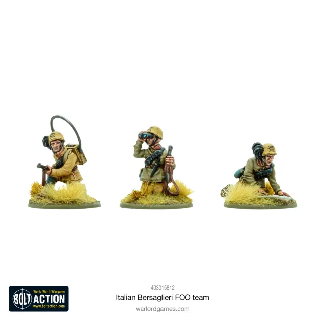 Bolt Action Italian Bersaglieri FOO team figurines métal