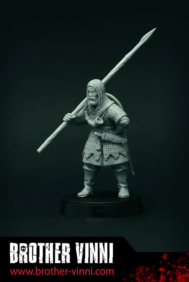 Brother Vinni SAGA Tired Knight figurine résine 28mm lance bouclier