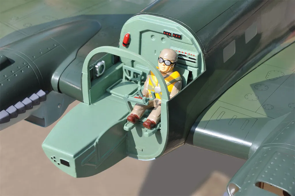 Black Horse BH143-V2 Heinkel He 111 avion RC 1750mm train rentrant