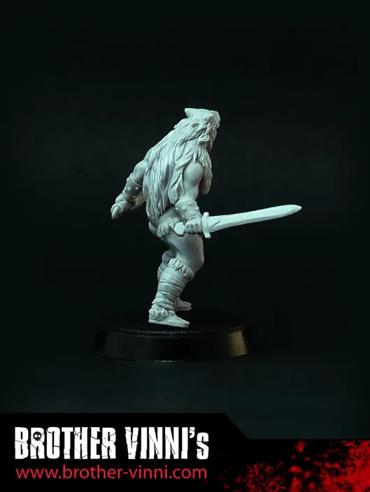 BROTHER VINNI Barbarian miniature figurine barbare 28 mm en résine