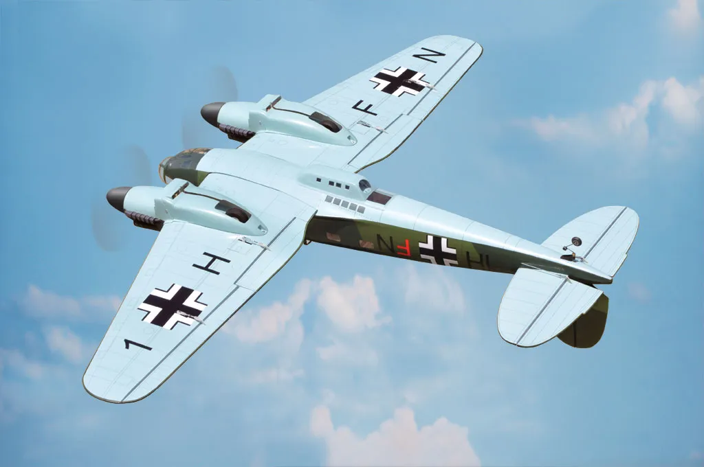 Black Horse BH143-V2 Heinkel He 111 avion RC 1750mm train rentrant