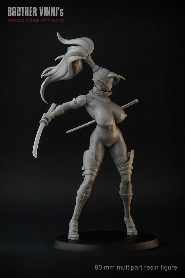 Brother Vinni Elf Warrior figurine résine 90mm femme